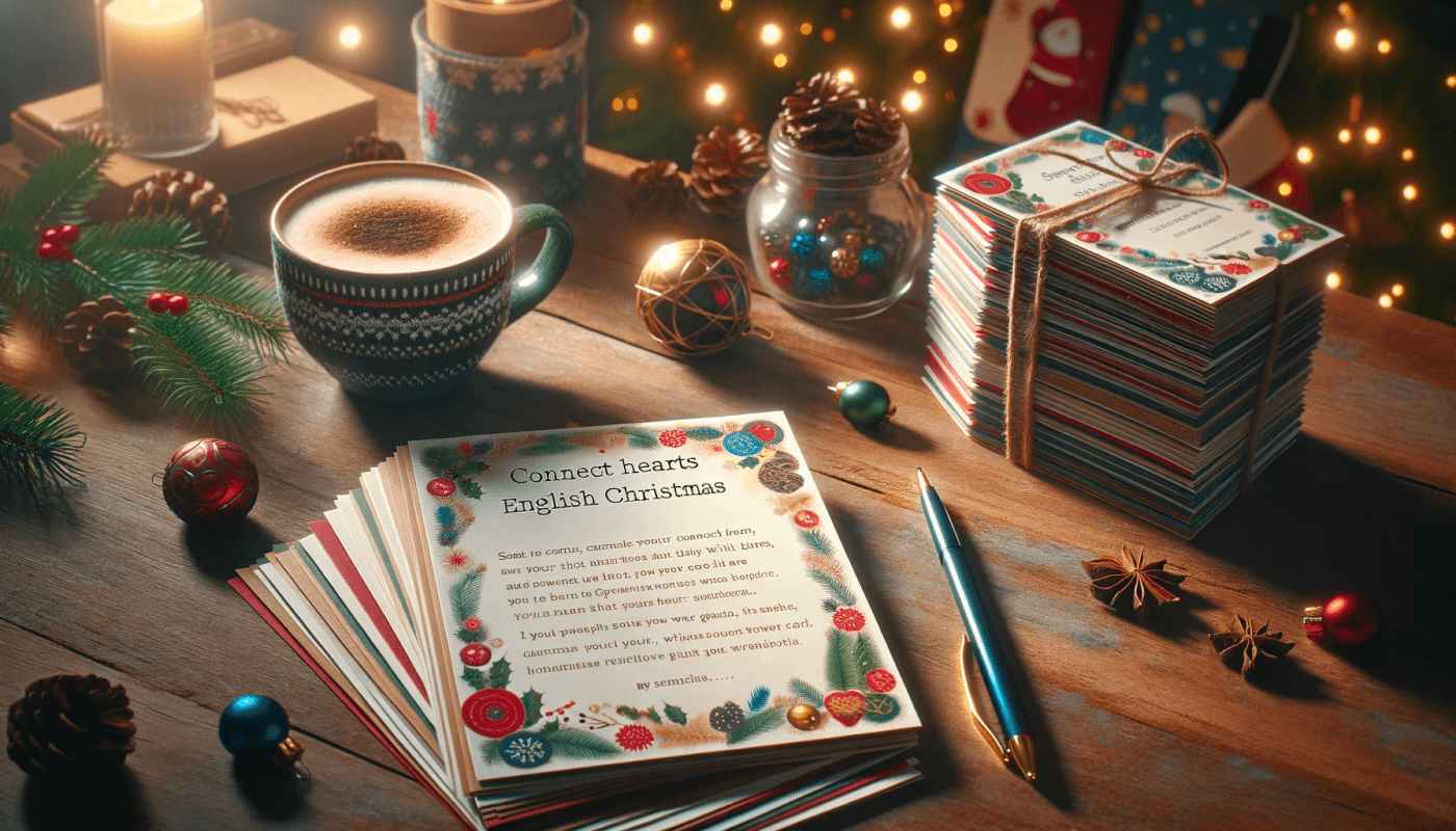 英語のクリスマスカードで心をつなぐ例文集