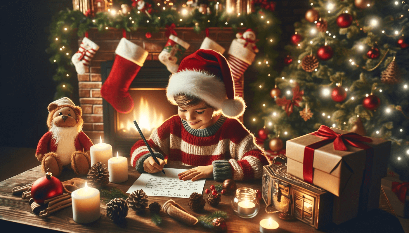 クリスマス準備：サンタさんへの手紙、書き方と例文