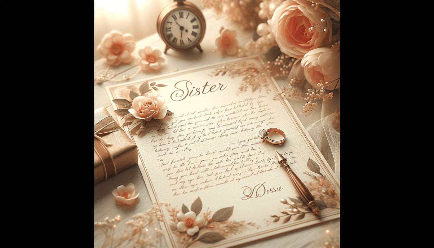 結婚式で贈る姉への手紙：感動の例文集