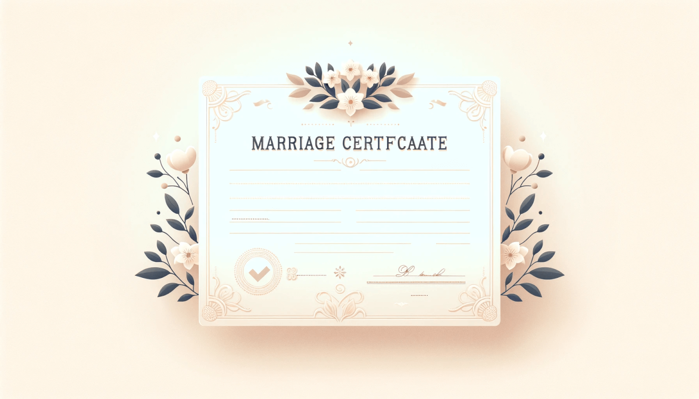 結婚証明書を自分で作成！参考になる例文
